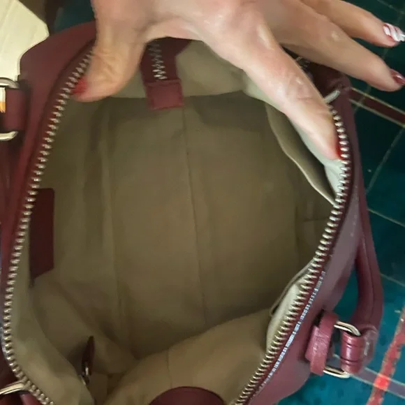 Coach Red Leather Shoulder Bag - Picture 8 of 10